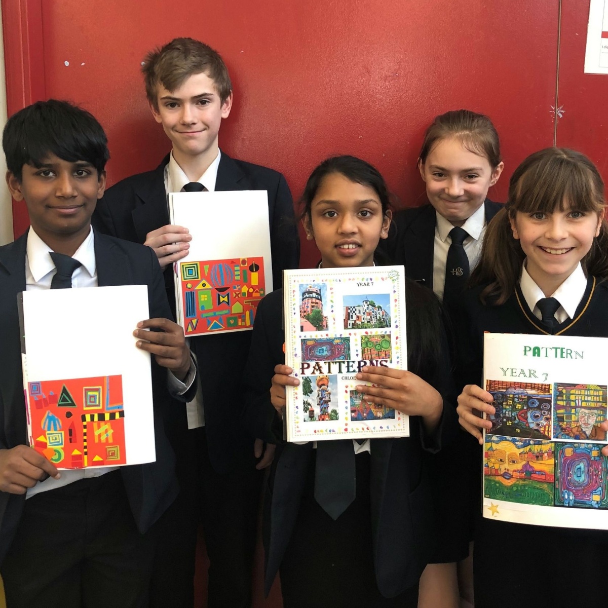 Holmer Green Senior School - Year 7 Hundertwasser Art